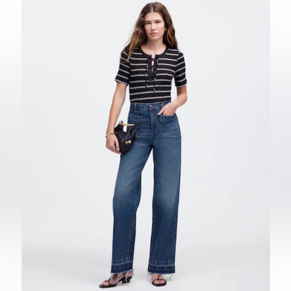Madewell Emmett Wide Leg Jean Archibald Wash Size 29